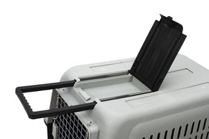 Yes4pets Large Plastic Kennels Pet Carrier Dog Cat Cage Crate With Handle And Wheel Black