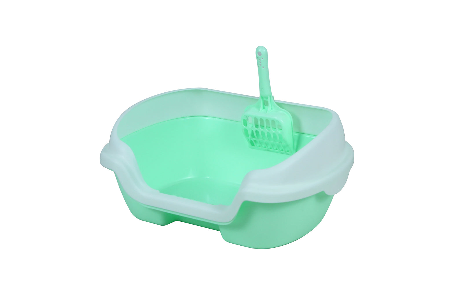 Yes4pets Small Portable Cat Kitten Rabbit Toilet Litter Box Tray With Scoop Green