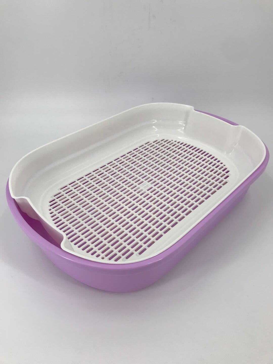 Yes4pets Large Portable Cat Toilet Litter Box Tray With Scoop And Grid Purple