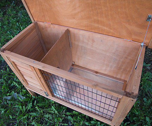 Yes4pets Single Wooden Pet Rabbit Hutch Guinea Pig Cage With Slide Out Tray