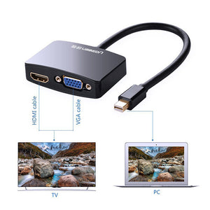 4K Mini Displayport To Hdmi / Vga Adapter - Black (10439)