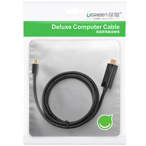 Mini Dp Male To Hdmi Cable Black Support 4K 1.5M (20848)