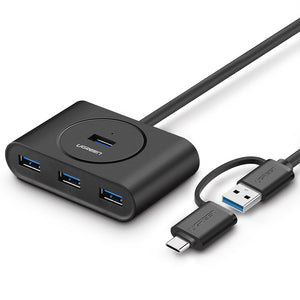 Usb 3.0 Hub With Type C Port Black 1M 40850