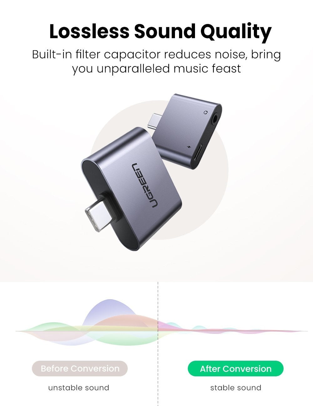 70312 2-In-1 Usb C To And 3.5Mm Adapter