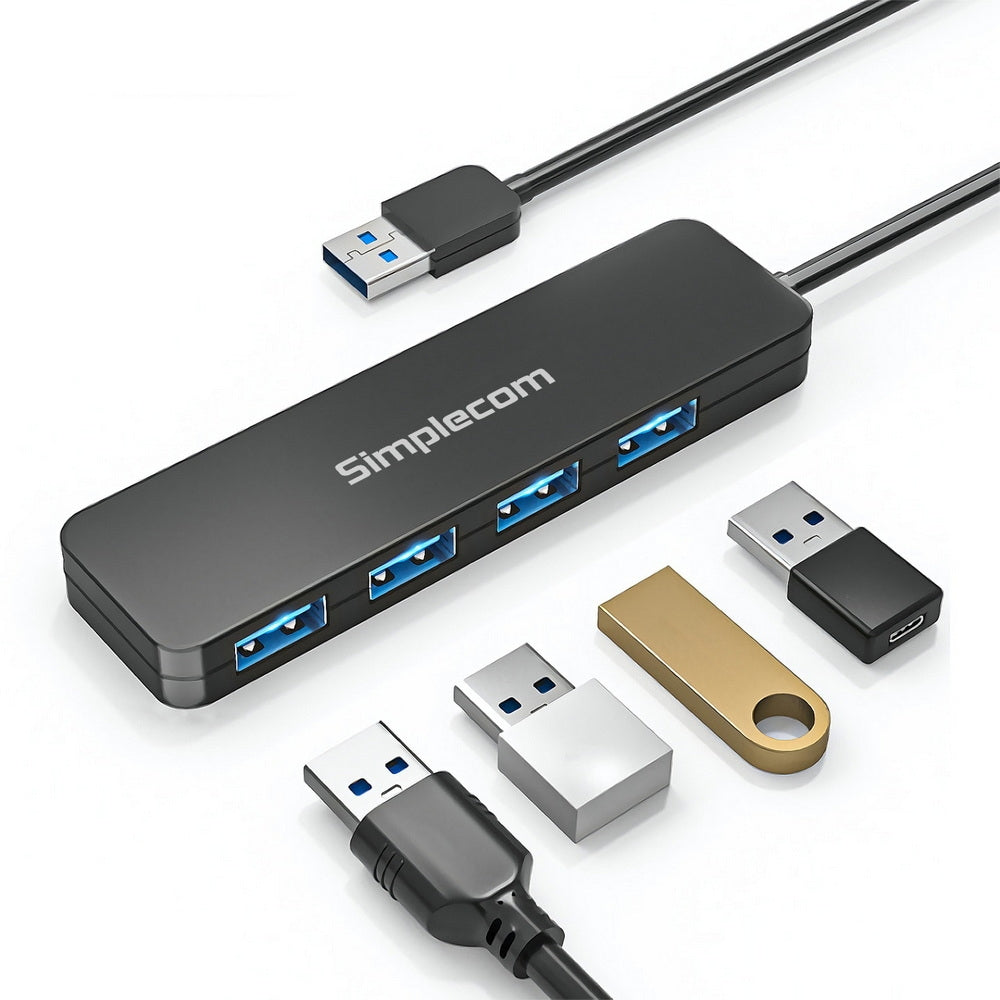 Simplecom Ch342 Usb 3.0 (Usb 3.2 Gen 1) Superspeed Port Hub For Pc Laptop