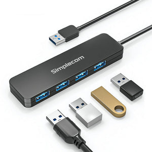 Simplecom Ch342 Usb 3.0 (Usb 3.2 Gen 1) Superspeed Port Hub For Pc Laptop