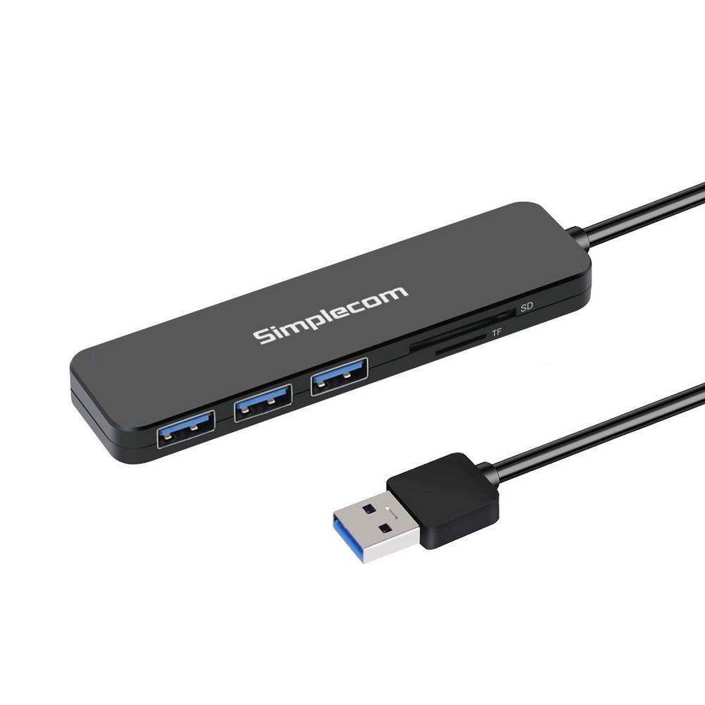 Simplecom Ch365 Superspeed Port Usb 3.0 (Usb 3.2 Gen 1) Hub With Sd Microsd Card Reader