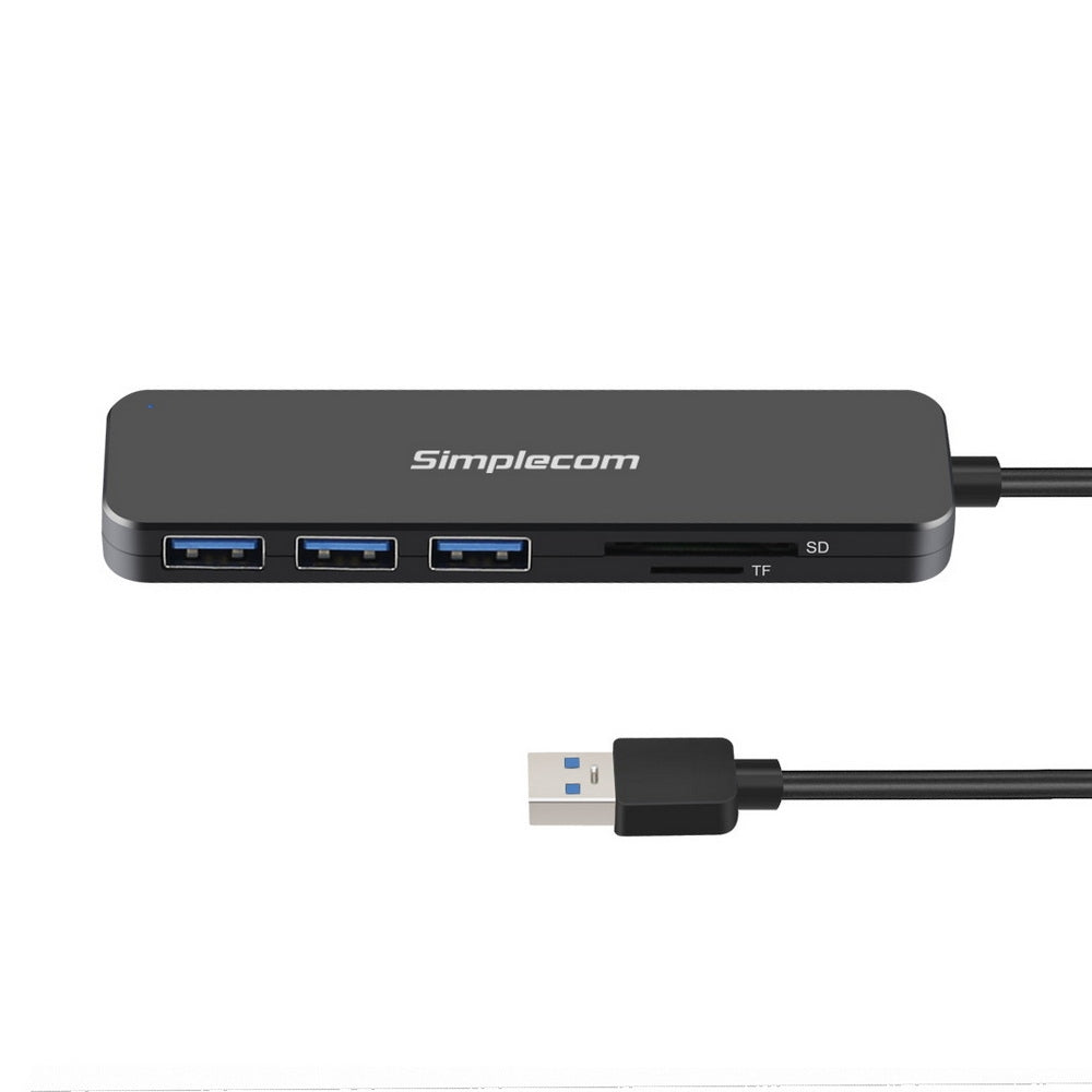 Simplecom Ch365 Superspeed Port Usb 3.0 (Usb 3.2 Gen 1) Hub With Sd Microsd Card Reader