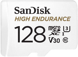 Sandisk High Endurance Microsdhc Card Sqqnr 128G Uhs-I C10 U3 V30 100Mb/S R 40Mb/S W Sd Adaptor Sdsqqnr-128G-Gn6ia