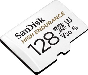 Sandisk High Endurance Microsdhc Card Sqqnr 128G Uhs-I C10 U3 V30 100Mb/S R 40Mb/S W Sd Adaptor Sdsqqnr-128G-Gn6ia