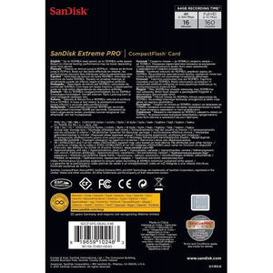 Sandisk Extreme Pro Cfxp 64Gb Compactflash 160Mb/S (Sdcfxps-064G)