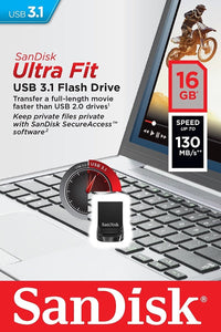 Sandisk 16Gb Cz430 Ultra Fit Usb 3.1 (Sdcz430-016G)