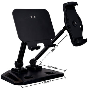 Universal And Adjustable Double Arm Stand Holder Black