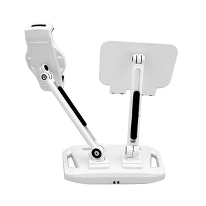 Universal And Adjustable Double Arm Stand Holder White