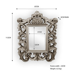 Lux Elizebeth Arch Mirror - Antique Silver 87Cm X 112Cm