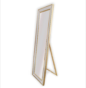 Gold Beaded Framed Mirror - Free Standing 50Cm X 170Cm