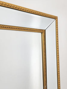 Gold Beaded Framed Mirror - Free Standing 50Cm X 170Cm