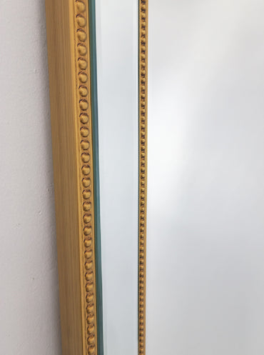 Gold Beaded Framed Mirror - Free Standing 50Cm X 170Cm