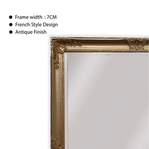 French Provincial Ornate Mirror - Champagne Small 80Cm X 110Cm