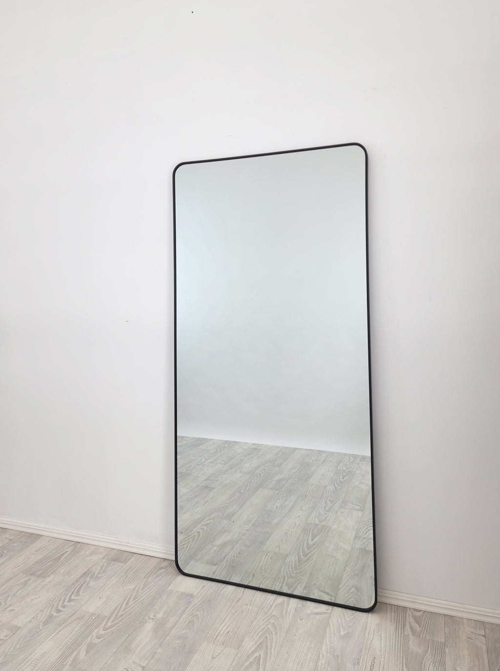 Black Metal Rectangle Mirror - Medium 80Cm X 170Cm