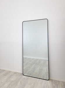 Black Metal Rectangle Mirror - Medium 80Cm X 170Cm