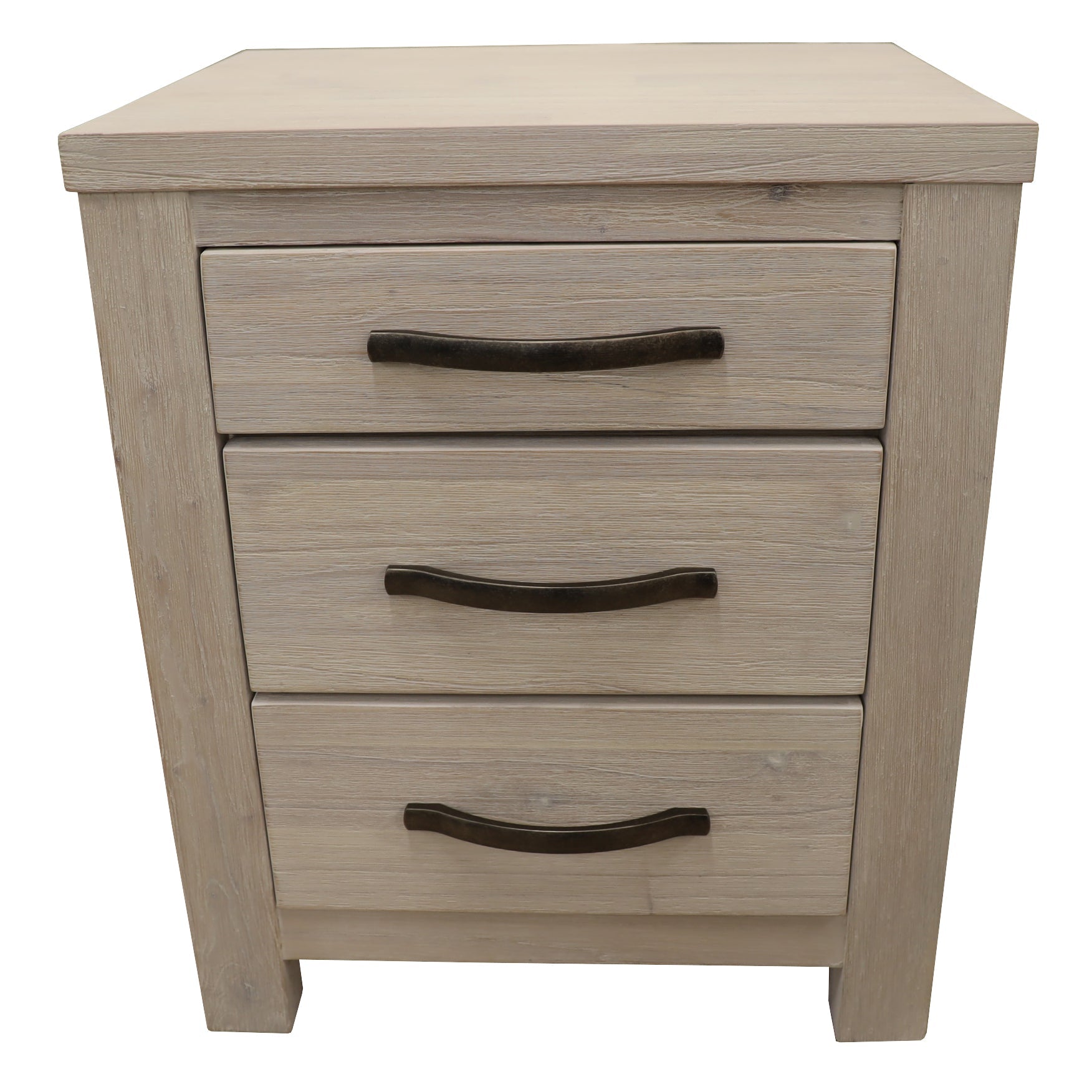 Foxglove Bedside Tables 3 Drawers Storage Cabinet Shelf Side End - White