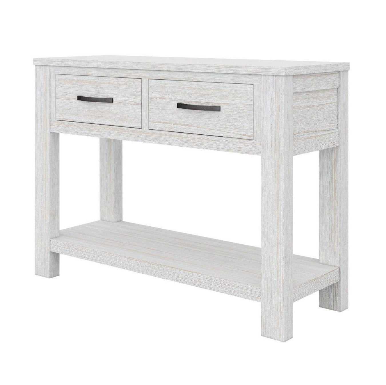 Foxglove Console Hallway Entry Table 110Cm Solid Mt Ash Timber Wood - White