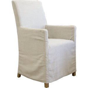 Ixora Dining Chair Set Of 2 Fabric Slipcover French Provincial Carver Timber