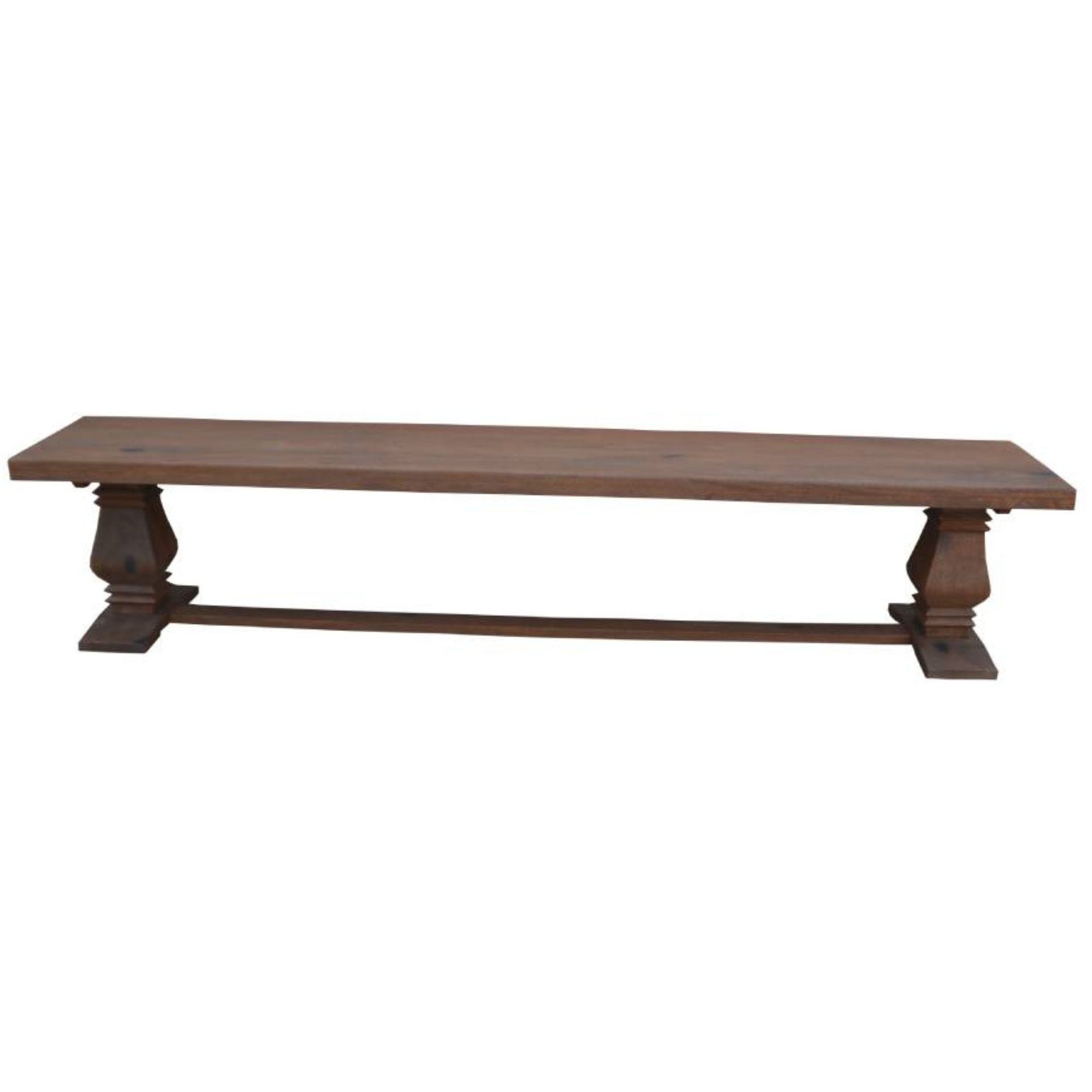 Florence Dining Table Seat Bench 230Cm French Provincial Pedestal Solid Timber