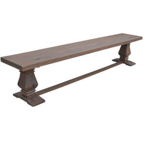 Florence Dining Table Seat Bench 230Cm French Provincial Pedestal Solid Timber