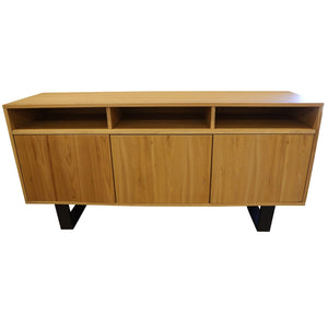 Petunia Buffet Table 160Cm 3 Door Niche Elm Timber Wood Metal Leg - Natural