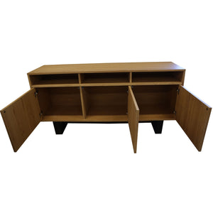 Petunia Buffet Table 160Cm 3 Door Niche Elm Timber Wood Metal Leg - Natural