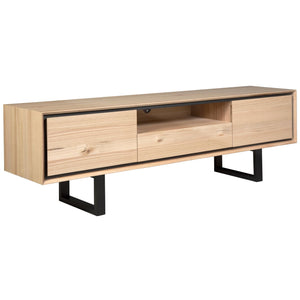 Aconite Etu Entertainment Tv Unit 210Cm Solid Messmate Timber Wood - Natural