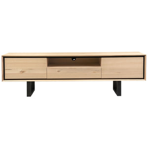 Aconite Etu Entertainment Tv Unit 210Cm Solid Messmate Timber Wood - Natural