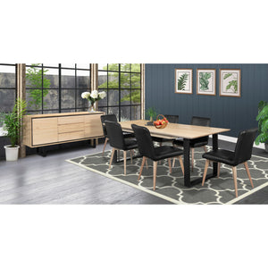 Aconite Buffet Table 180Cm 2 Door 3 Drawer Solid Messmate Timber Wood - Natural