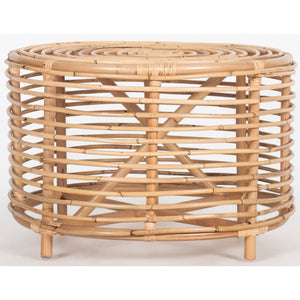 Lilac 61Cm Rattan Round Side Table - Natural