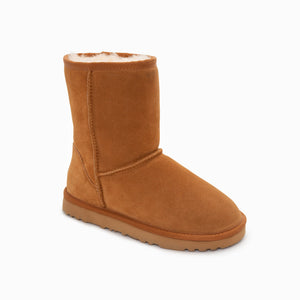 Ugg Boots Genuine Australian Sheepskin Unisex Short Classic Suede (Chestnut, Eu42)