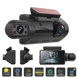 Fhd Car Dvr Camera Dashcam Dual Record Hidden Recorder 1080P Parking Monitor