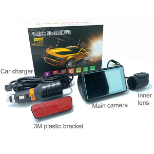 Fhd Car Dvr Camera Dashcam Dual Record Hidden Recorder 1080P Parking Monitor