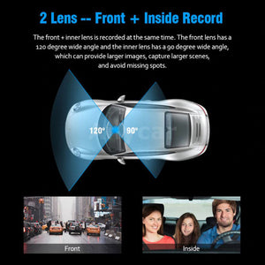 Fhd Car Dvr Camera Dashcam Dual Record Hidden Recorder 1080P Parking Monitor