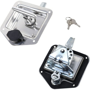 Trailer Door Latch Rv Tool Box Lock Gasket T-Handle With Keys 304 Stainless Steel