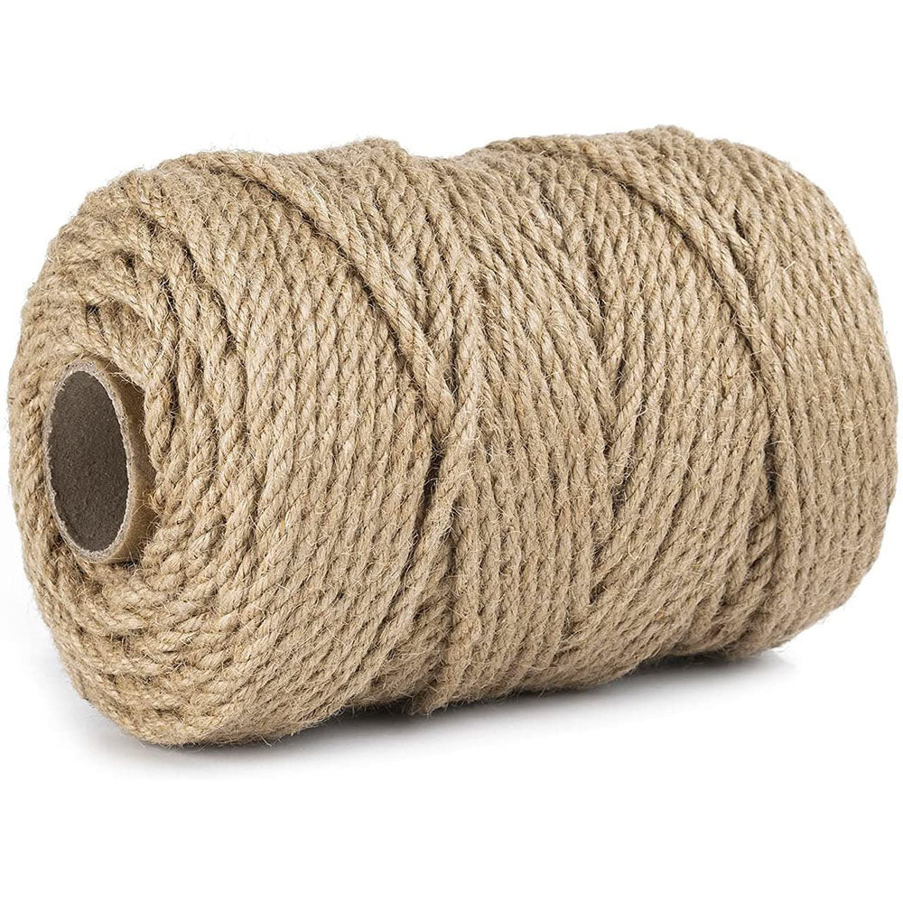 100M Sisal 5Mm Rope Natural Twine Cord Thick Jute Hemp Manila Crafting Home Decor