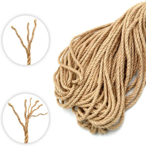 100M Sisal 5Mm Rope Natural Twine Cord Thick Jute Hemp Manila Crafting Home Decor