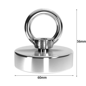 Salvage 115Kg Recovery Magnet Hook Countersunk Hole Eyebolt Treasure Hunting Fishing