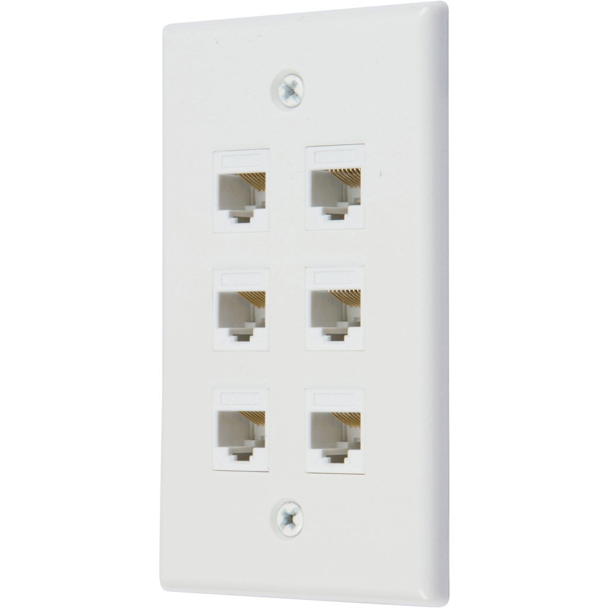 Ethernet Wall Plate 6 Port Cat6 Cable Adapter