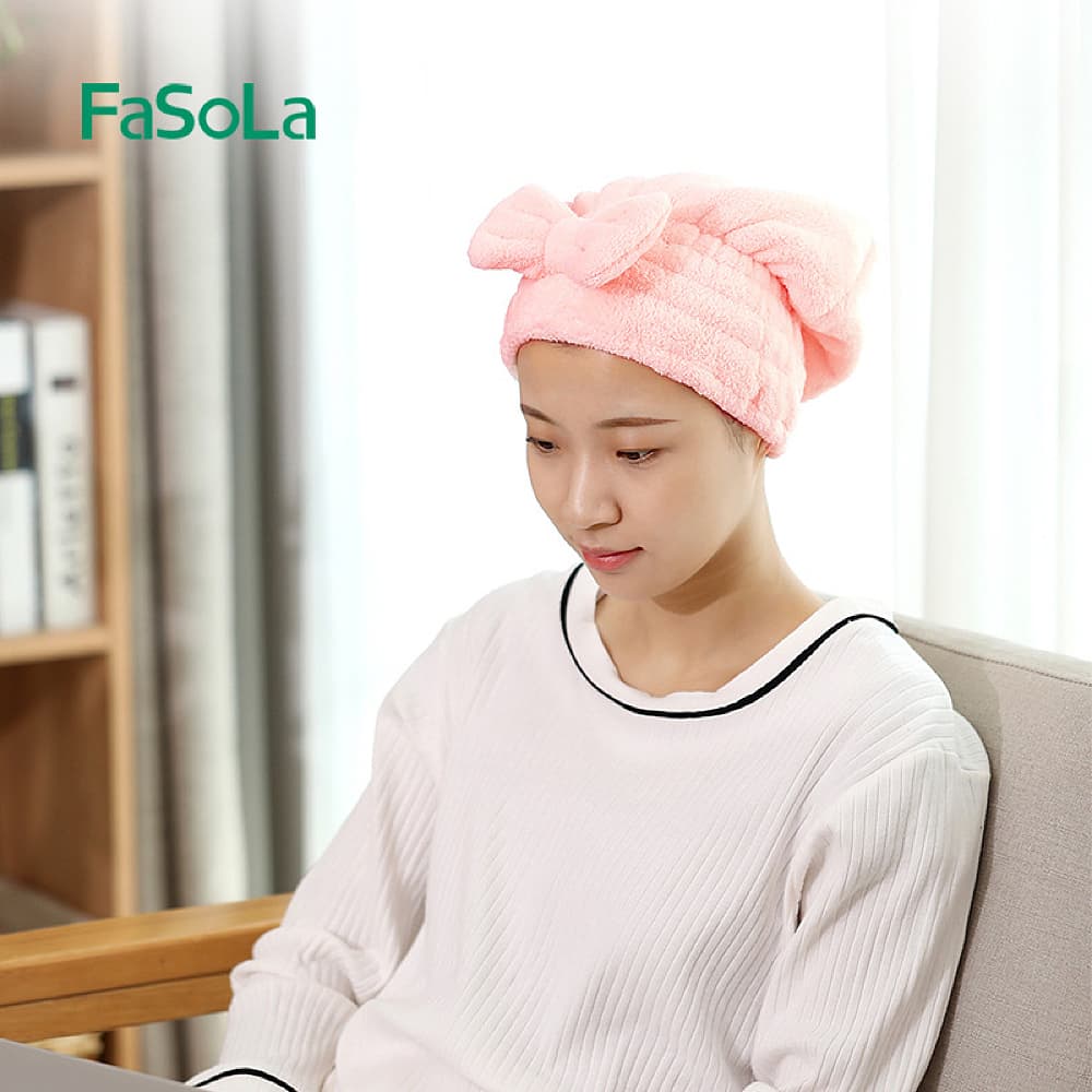 Fasola Hair Drying Cap Pink 26*26Cm