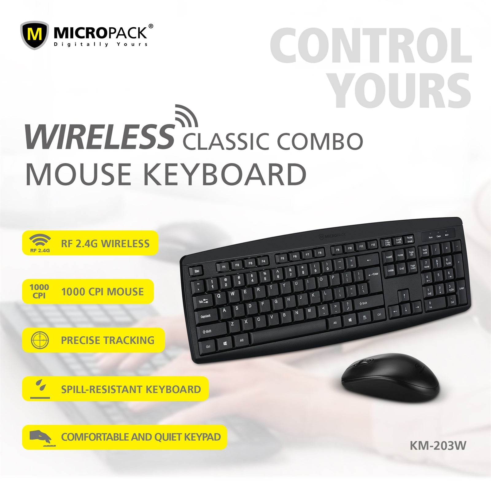 Mouse Keyboard Desktop Computer Pc Laptop Wired Combination Interface Black