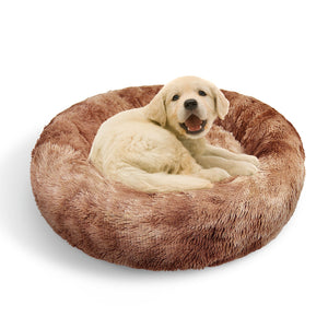 Pawfriends Dog Cat Pet Calming Bed Warm Soft Plush Round Nest Comfy Sleeping Cave 120Cm