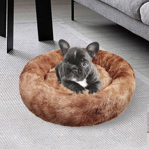 Pawfriends Dog Cat Pet Calming Bed Warm Soft Plush Round Nest Comfy Sleeping Cave 120Cm