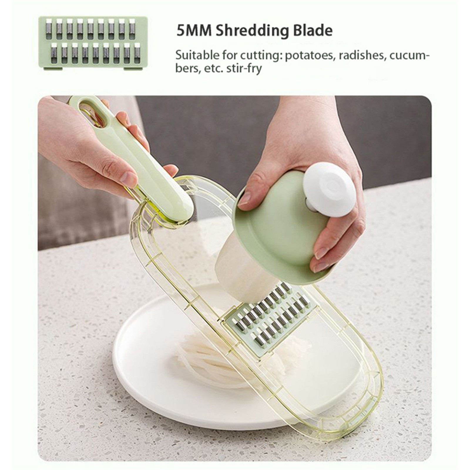 Cookingstuff Multi-Functional Household Fruit Cutter Chopper Vegetable Peeler Green